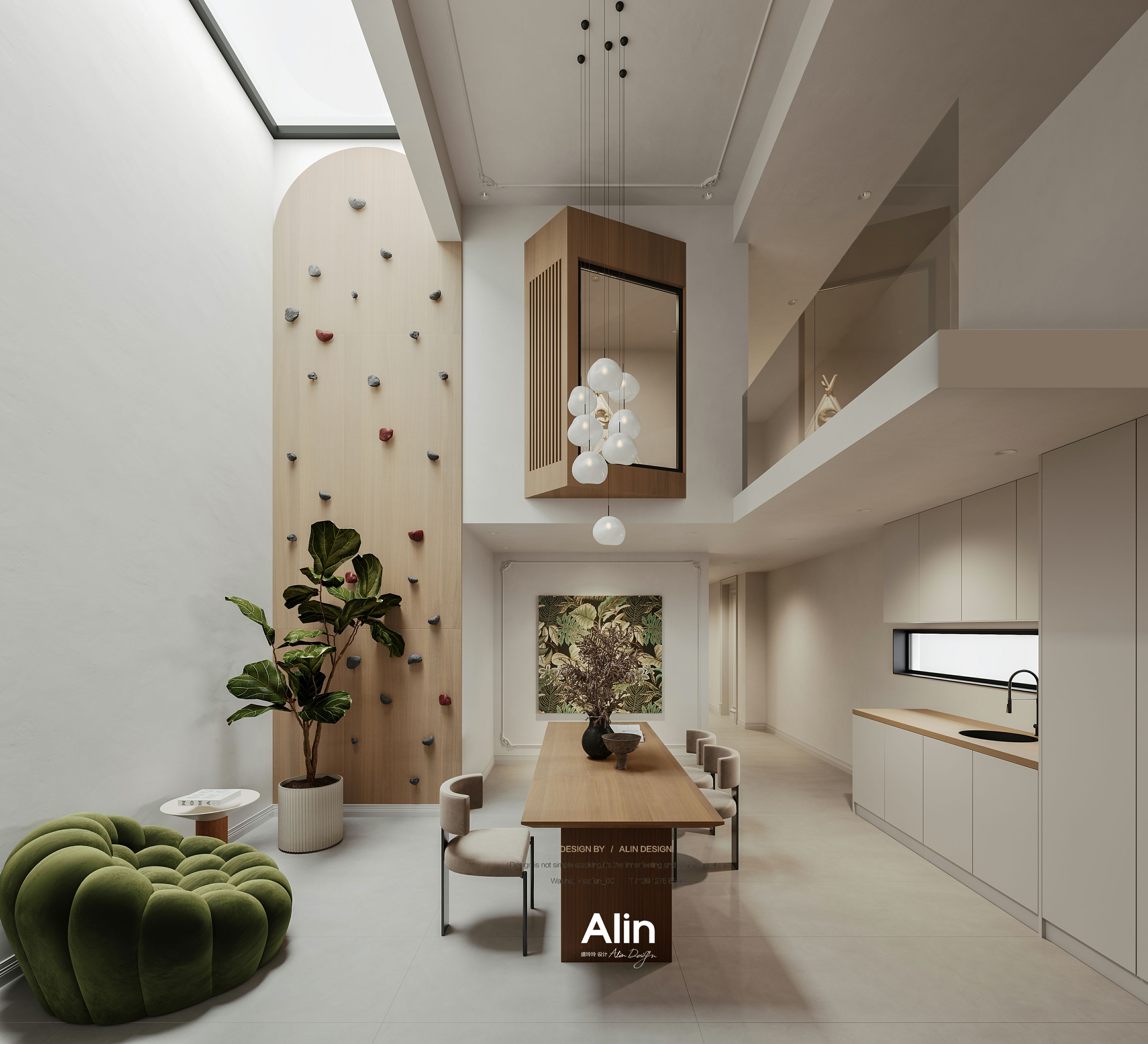 宁波400平米复式别墅装修案例：现代简约风格设计与实用性兼具